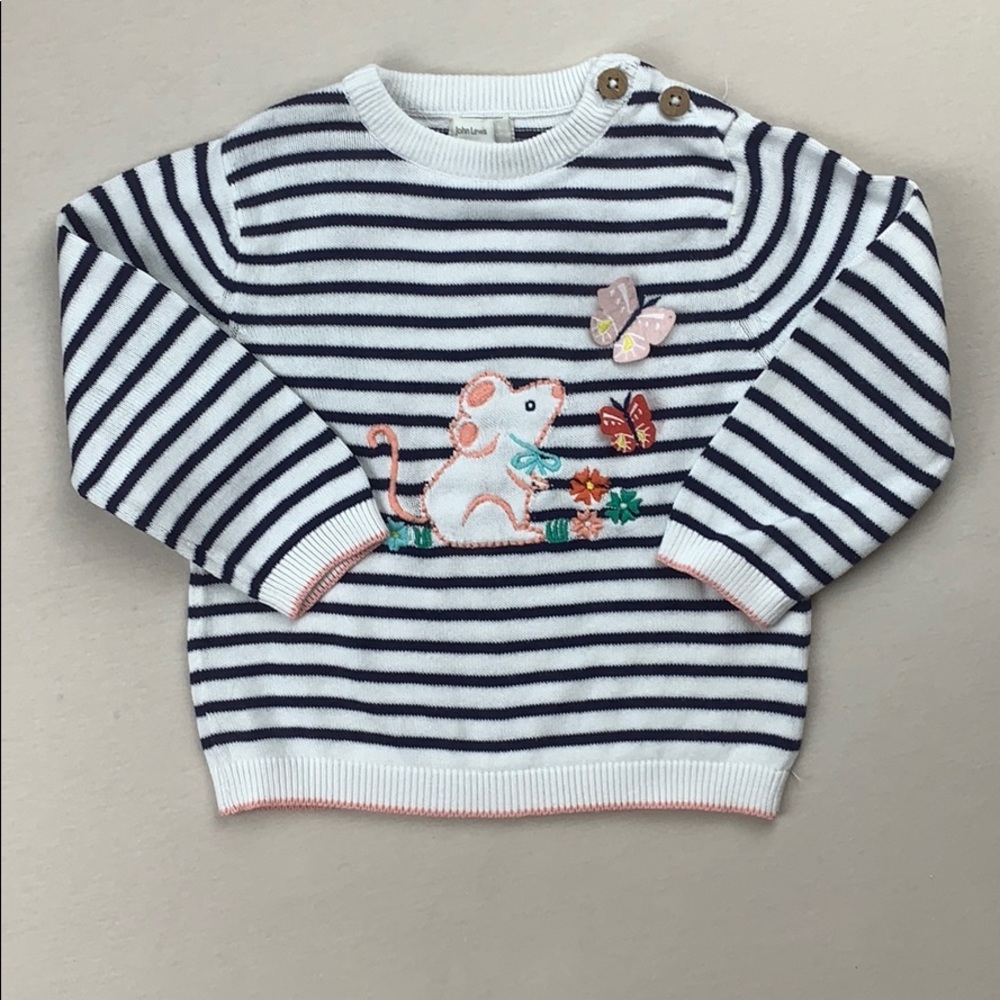 British John Lewis Mouse Breton Stripe Sweater